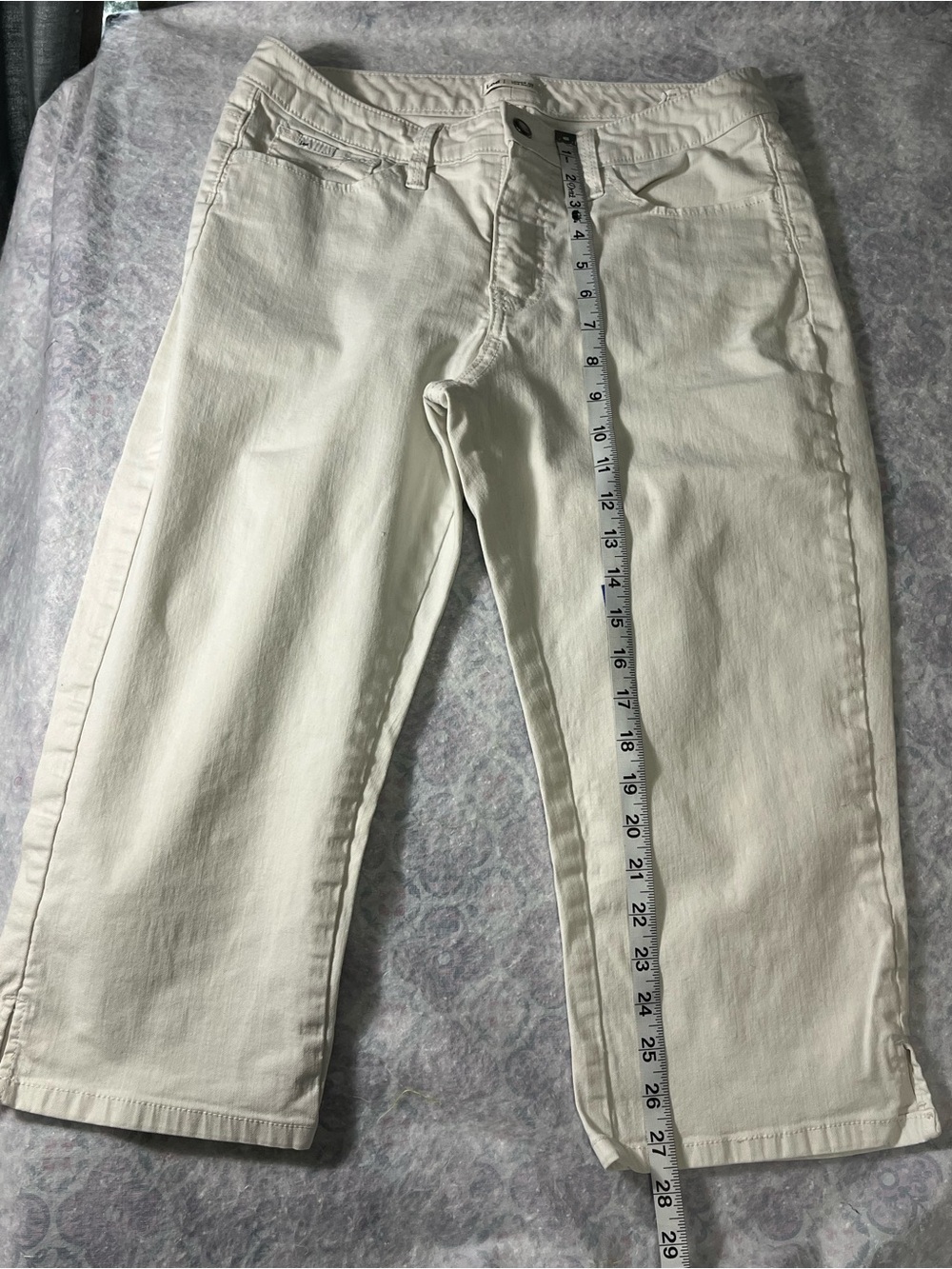 Lee Women's Cropped Straight Jeans in Off-White